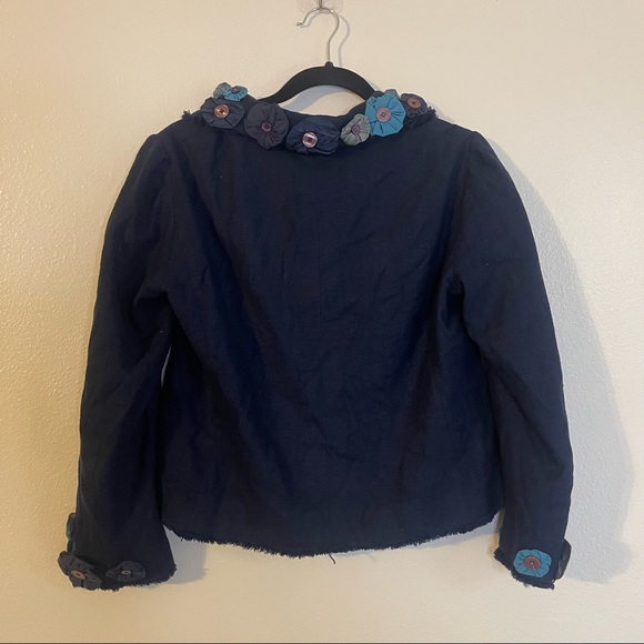 Moschino Cheap and Chic Floral Blazer Trim Blazer Jacket Size 12 - Picture 2 of 9